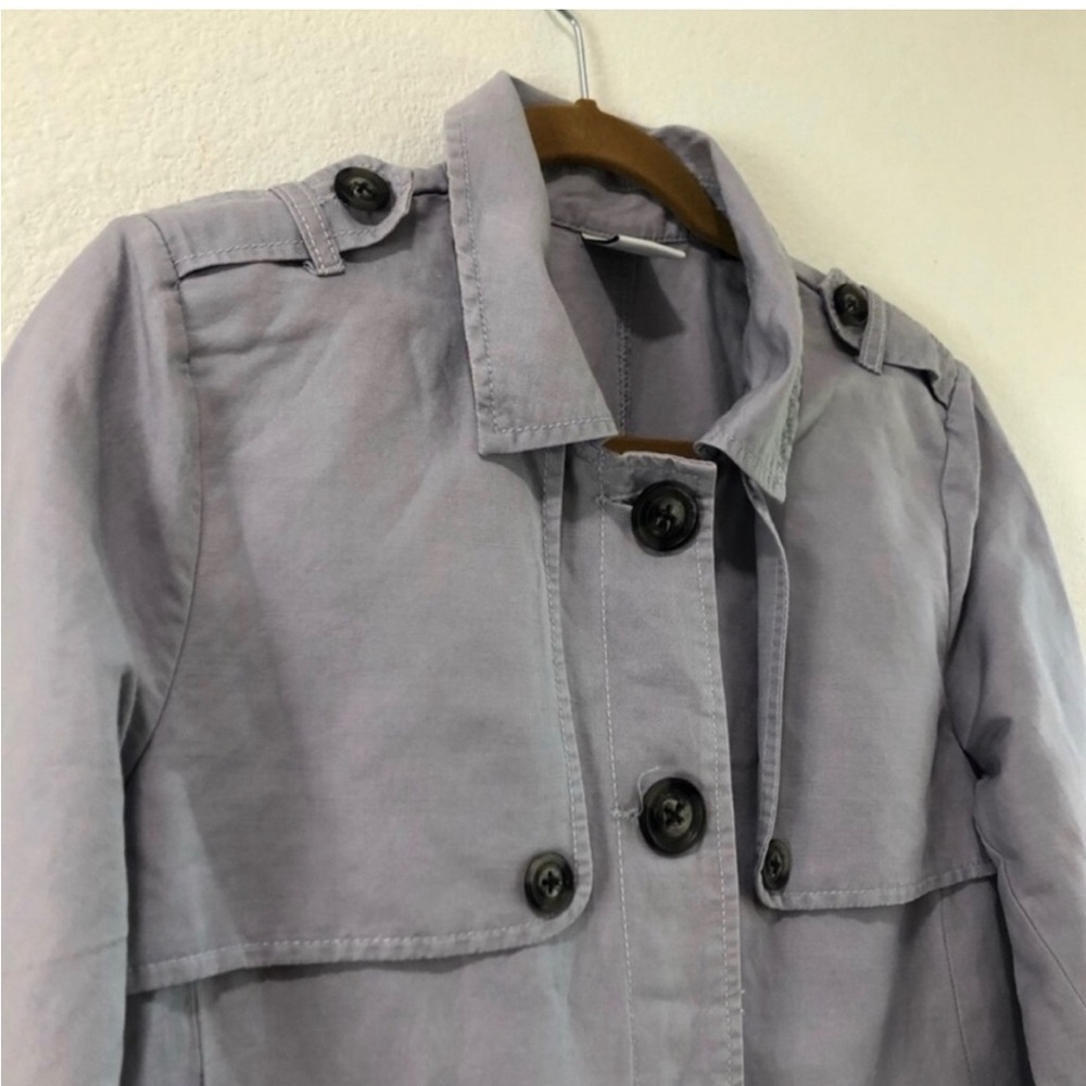 CAbi Blue/Gray Tanner Trench Coat Sz.M - Picture 12 of 16